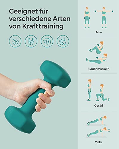 Songmics Kurzhanteln Set 2 Stück 3 kg Hanteln für Krafttraining
