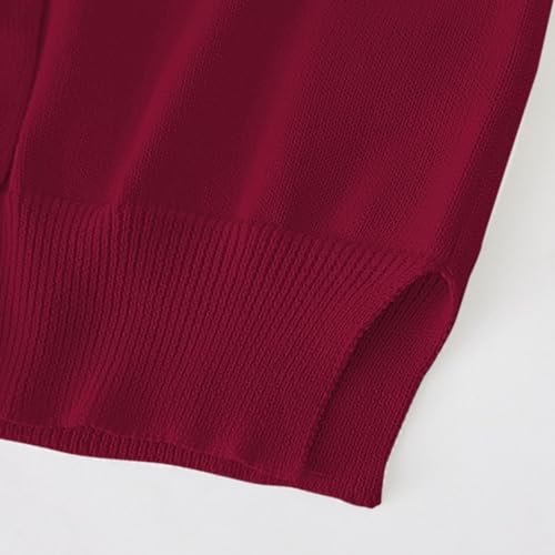 Girls Ribbed Knit Cardigan Crochet Button Long Sleeve Crewneck Sweaters Warm Fall Closure Coat Outwears2