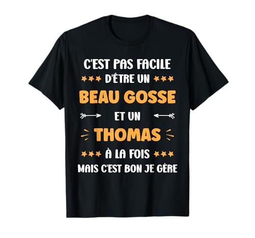 Photo de Beau gosse Super Thomas garçon prénom Humour Thomas T-Shirt