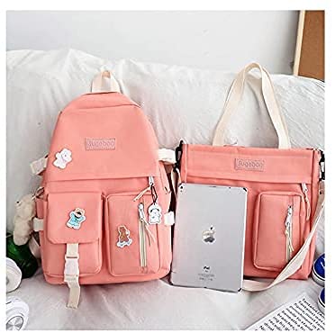 Dasdad Set di Zaini per Scuola Kawaii da 5 Pezzi