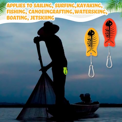 Image of Yaomiao 2 Pcs Floating Boat Key Floating Keychain Float Glow in the Dark Float for Boating, Fishing, Sailing, Other Outdoor Sport