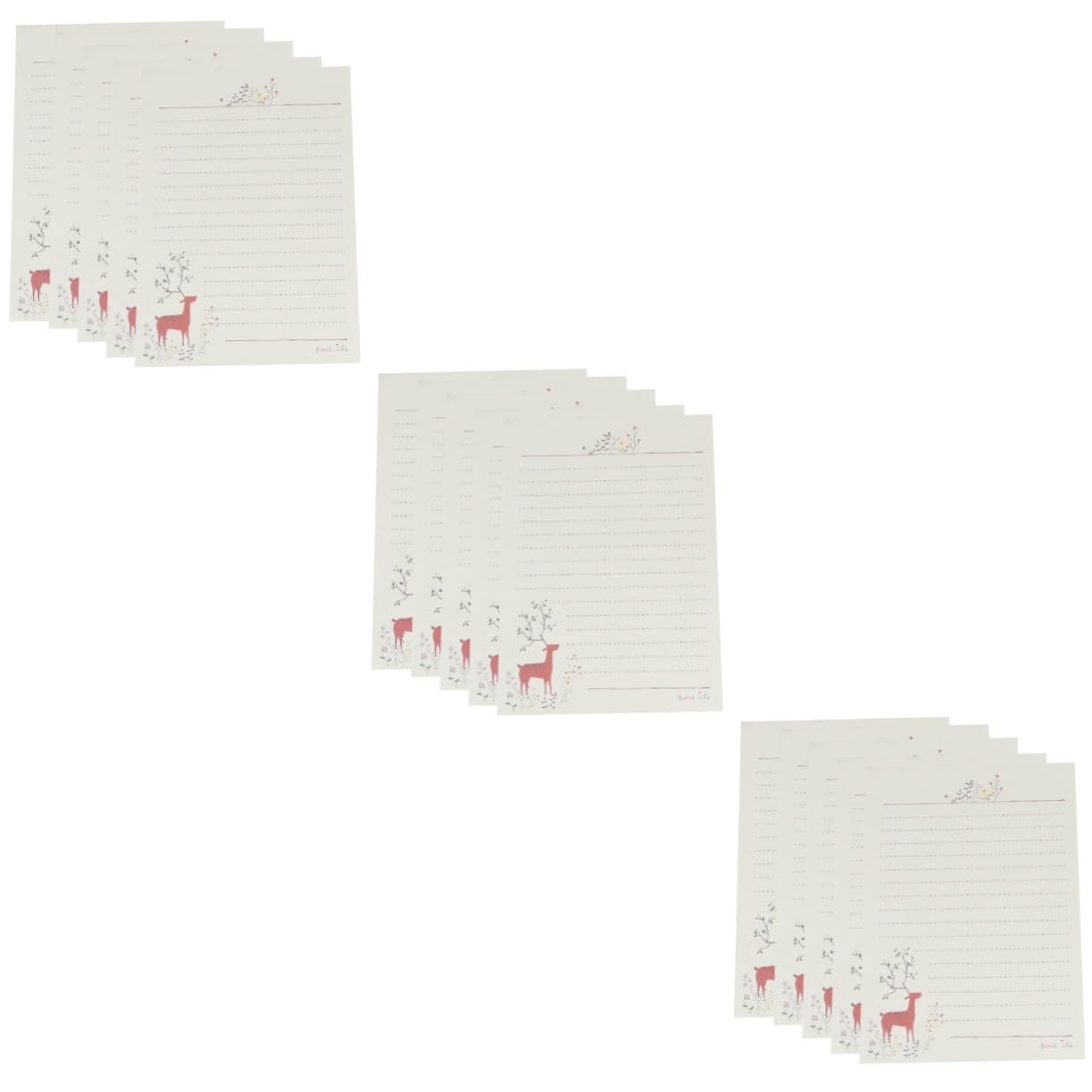 STOBOK 150feuilles Papier à Lettres Motif Renne Papeterie Élégante De Écriture Fluide pour Lettres Et Design Romantique pour Et Correspondance