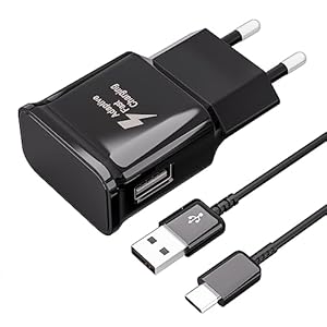 Cargador Rápido para Teléfono Samsung, Cargador Rápido Adaptable USB con Cable de Carga USB Tipo C Compatible con Galaxy S21, S20, S10, S10e, S9, S8, A13, A30, A51, Note10, 9, Tablet Cargador USB C