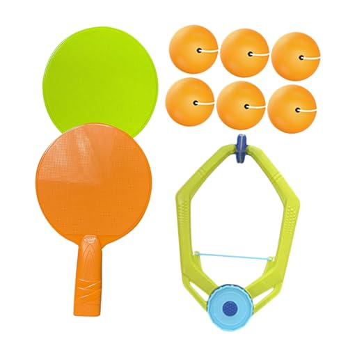 Toyvian 室内用吊り下げ式卓球トレーナー 向けスポーツ 設置可能 コンパクト収納 親子で楽しむインタラクティブ練習器