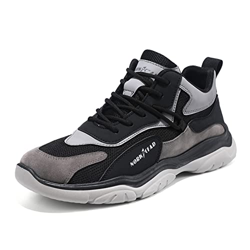 Hombre Zapatillas de Deportes Zapatillas Deportivas Gimnasio Casual Running Fitness Sneakers,Gris,42EU Cover