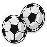 bierdeckel fussball beidseitig bedruckt itenga 40x Bierdeckel Untersetzer Fußball schwarz weiß Tischdeko runde Bierdeckel aus Pappe