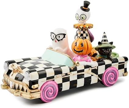 MACKENZIE-CHILDS Resin Boo Family Car, Halloween and Fall Home De...