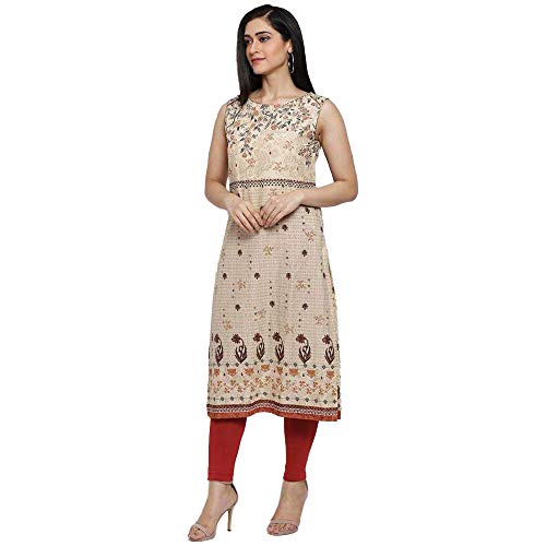 Image of BIBA Women Cotton Straight Printed Kurta