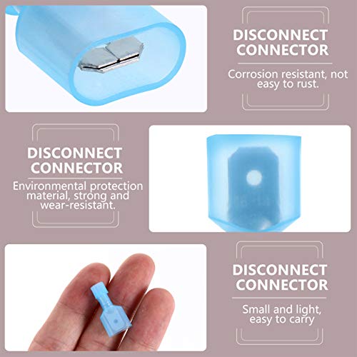 VILLCASE Conector de Desconexão Rápida de Espátula Macho de Nylon 150Pcs 16-14 Awg Crimpagem de Fio