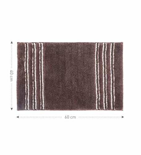 Image of Obsessions Ultra Soft Solid Bath Mat - Premium 1950 GSM Density, Anti-Skid Safety Backing & Superior Absorbency for Quick-Dry Comfort (40x60 cm, Chocolate)