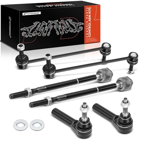A-Premium Set of 6, Front Sway Bar Link, Inner Outer Tie Rod End, Compatible with Ford Mustang 2011 2012 2013 2014