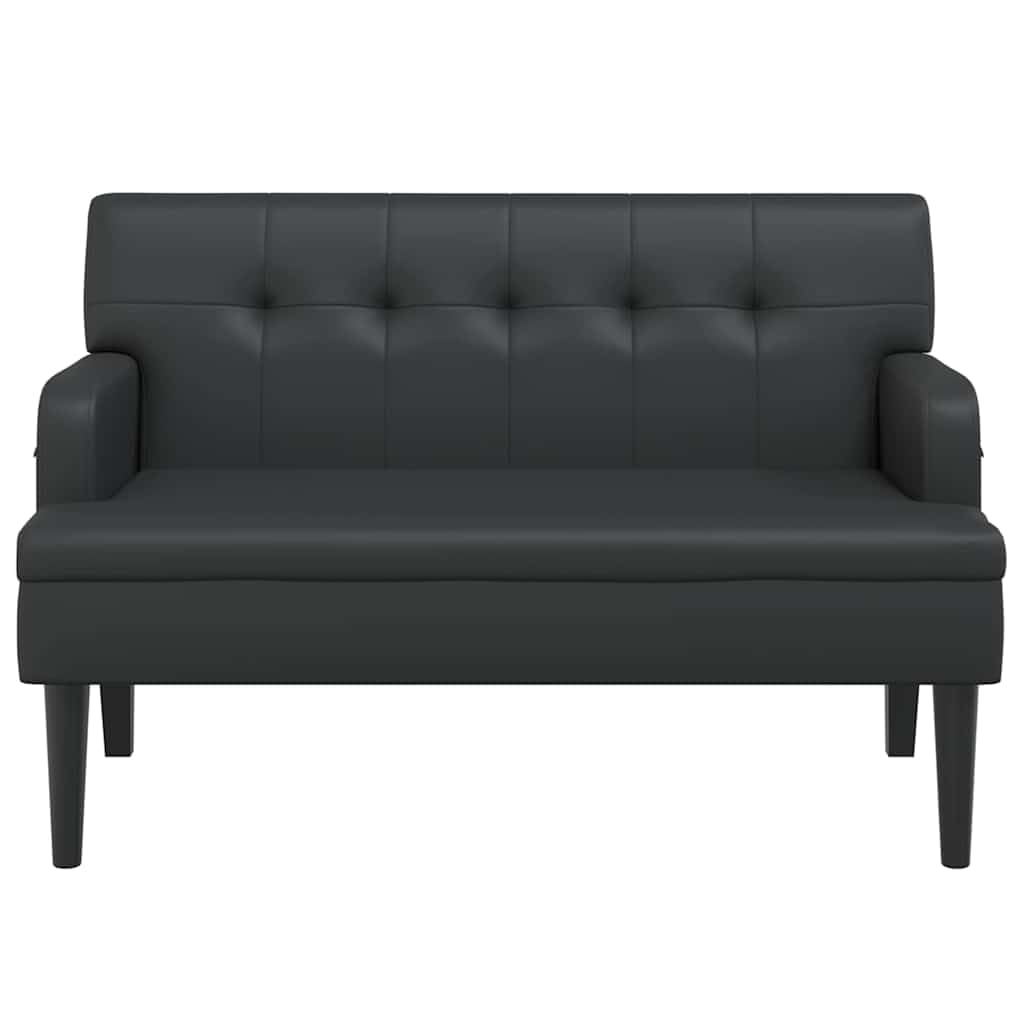 vidaXL Banc avec Dossier Noir 112x65,5x75 cm Similicuir