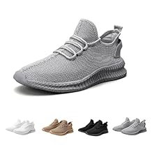 Running Shoes - Running Shoes for Men, Breathable & Non Slip Mens Sneakers, Knit Mesh Design Walking Shoes for Men, Lightweight Mens Trail Running Shoes & Workout Shoes