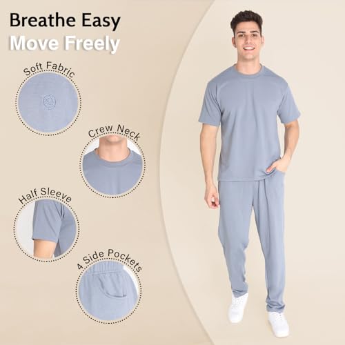 Image of CHKOKKO Men Training Suit Casual Summer Track Suit Co-Ord Sets