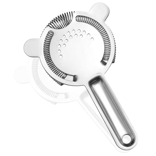 Cocktail Strainer – Stainless Steel Hawthorne Strainer with Remov...