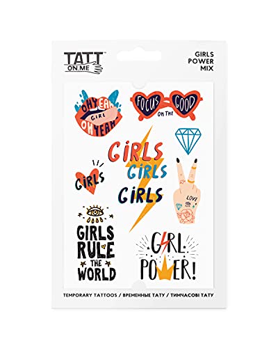 Girls Power Style - Mix Stickers For Girls Party - Temporary Tattoos For Woman - Mix Of 8 #TOP1