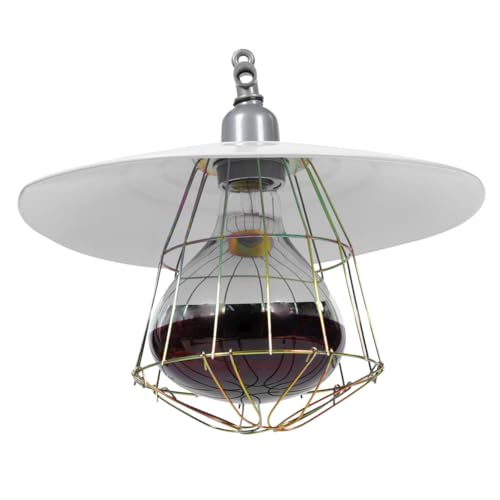 POPETPOP Lampe Chauffante Pour Élevage Avec Protection Anti-Brûlure Accessoire Chauffage Pour Poulailler Chiens Porcs Poulets Facile À Installer 30X30X25 Cm