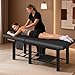LUXMARS Massage Bed,Stationary Massage Table,6 Leg Spa Bed with 30°Adjustable Backrest, Heavy Duty Physical Therapy Table Lash Bed with 600 Lbs Capacity for Beauty, Treatment,Tattoo (Black)