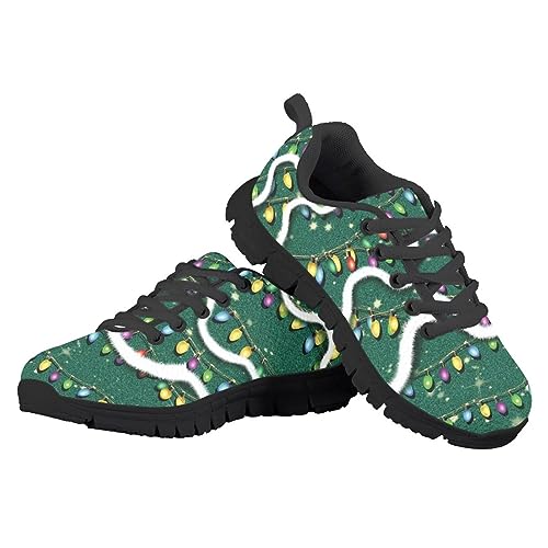 Gomyblomy Kids Running Shoes Boys Girls Tennis Shoes Lightweight Breathable Athletic Shoes Lace Up Flat Sneakers4