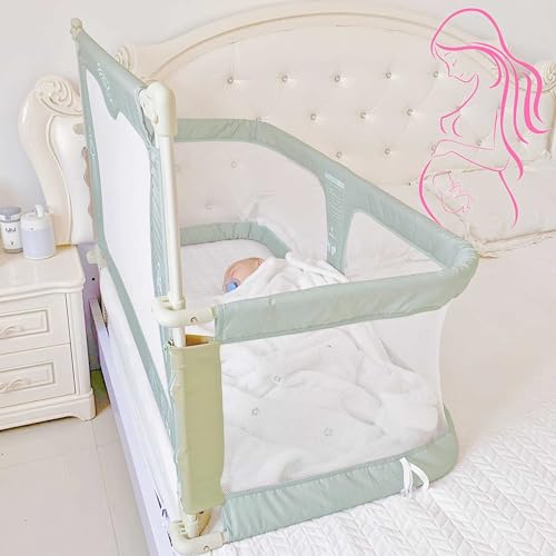 Mesita De Noche 3 En 1,Moisés De Cama Lateral para,Cama for Dormir,Al Lado De Mí,Ventana De Malla Transpirable Y Visible,Cubierta De Forro Lavable Suave Y Aleación De Aluminio Resistente (Color : Lig
