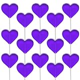 Fruidles 30 Lollipops, Grape Lollipops Mini Heart Shaped Flavored Delicious Lollipop, Individually Wrapped, 5g Lollipop
