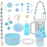 3tyto Stanley Cup Accessories Set Including 1 Pcs Water Bottle Handle Strap, 1 Pcs Siliocne Stanley Cup Boot, 1 Pcs Siliocne Straw Cover, 2 Pcs Stanley Charms for Stanley Cup 40oz & 30oz Tumbler