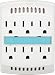 GE 14444 Power Tap Outlet Adapter, White