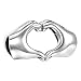SOUFEEL Fingers With Heart Charm Bead 925 Sterling Silver Charms Fit European Bracelets Love Gift