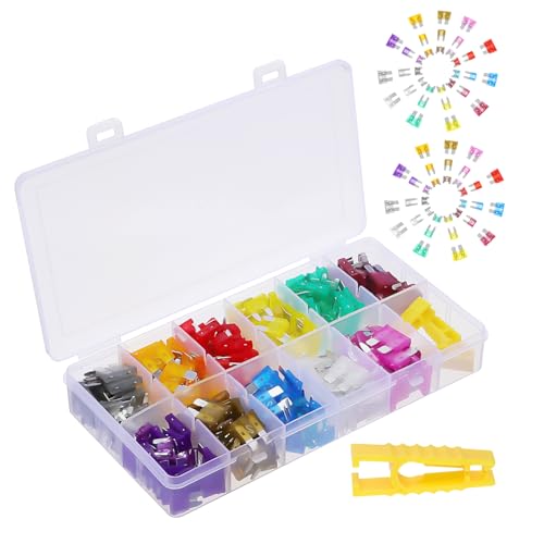 Kit completo de fusibles para automóvil PRETYZOOM, 330 piezas, fusibles micro fáciles de reemplazar, amplia compatibilidad con vehículos miniatura 1