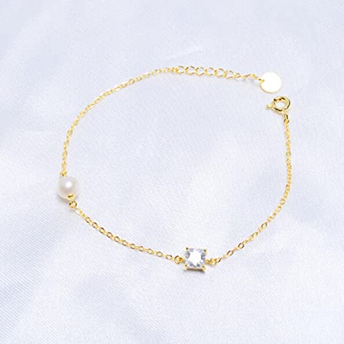 Bracelet en perles d'eau douce CXYWBD en argent sterling 925