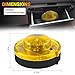 GT-Lite 2 Pack LED Emergency Beacons Yellow,Magnetic Base,2 Modes Flash or Steady,For Roadside Emergency Kit or Amish Buggy,RV,Boat,Super Bright Crush Resistant