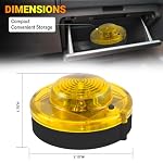 4 Pack LED Emergency Beacon Yellow Shell,Red Light,Roadside Flare - Image 5