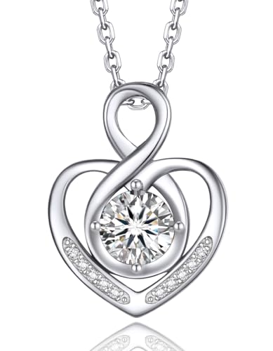 Collier en Moissanite 1 Carat MomentWish, Pendentif Cœur Haute Joaillerie