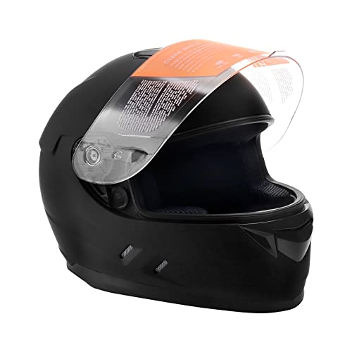 MOFANS Full Face Helmets with Flip Up Visor Motorcycle Street Bike Helmets ATV Go Kart Helmets Fit for Compatible with Adult Matte Black X-Large