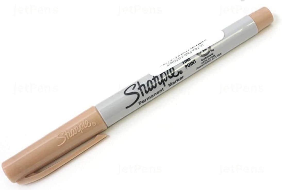 SHARPIE Permanent Marker, Ultra Fine Point, Single Marker, Almond