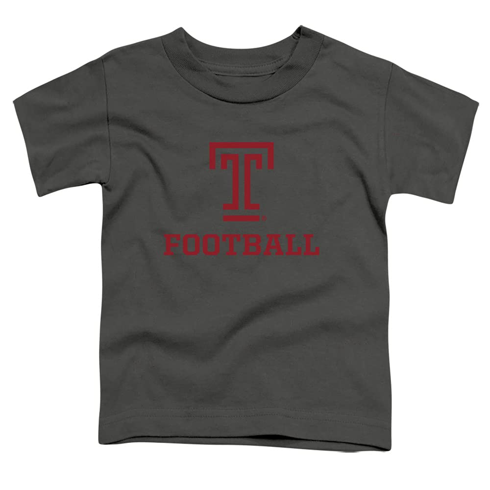 Temple University Official Football Helmet Unisex Toddler T Shirt,Charcoal, 2