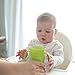 Dr. Brown's Milestones Cheers 360 Spoutless Transition Cup with Handles, Travel Friendly and Leak Free Sippy for Babies and Toddlers, Green, BPA-Free, 7 oz/200 mL, 6m+