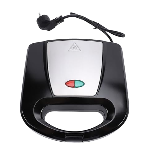 Haofy Gourmet Maxi Matic Máquina Eléctrica Antiadherente para Hacer Gofres Belgas, Desayuno, Sándwiches, Compacto Portátil, 2 Rebanadas, Negro
