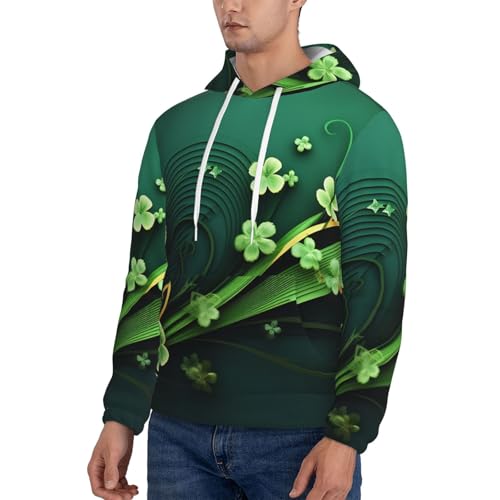 Men's Fleece Pullover Hoodie Long Sleeve Hooded happy st patrick's day Sweatshirt Casual Shirts With Pockets3