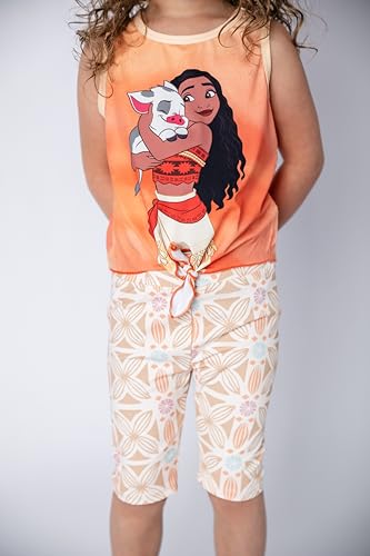 Image of Disney Stitch丨 Frozen丨 Minnie Mouse丨Princess丨Winnie Tank Top+Dolphin Shorts Girls Outfits Workout Athletic Set Summer