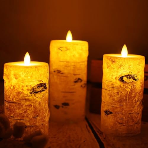 Velas LED de abedul de parafina premium con componentes de alta durabilidad 2