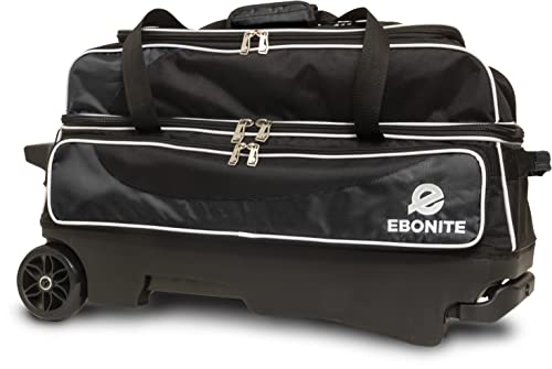 Ebonite Transport Triple Roller Bowling Bag (Black)