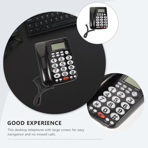 Teléfono de mesa con cable ARTIBETTER pantalla grande y audio claro miniatura 4