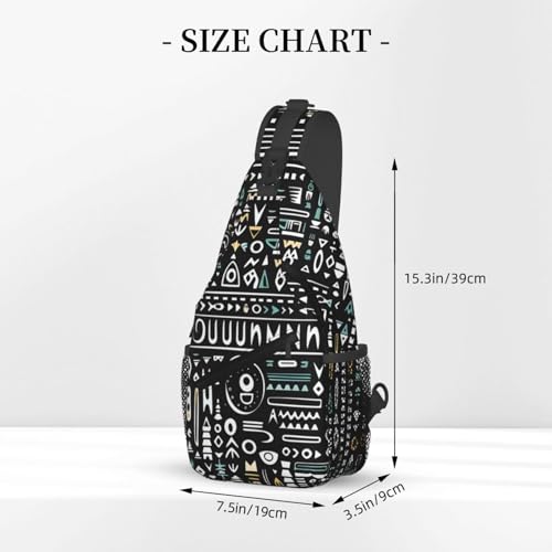 Bolso tipo sling para mujer y hombre negro miniatura 2