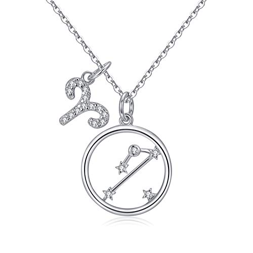 Qings Collana Segno Zodiacale Donna - Bff Collane Argento 925 Pen...