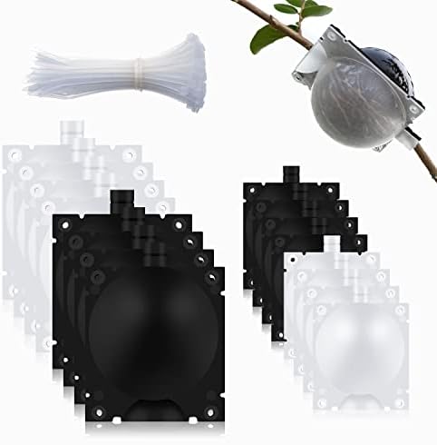 SupKing Half Black Half Transparent Plant Rooting Propagation Ball,Air Layering Kit,Assisted Cutting Rooting,Reusable Plant Rooting Device,High Pressure Ball Grafting Device Root box for Plants Rose.(8pack)