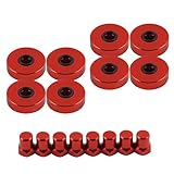 Bevinsee 16PCS Valve Cover Washer Seals Bolt Nuts Kit Compatible with Honda B series B16 B18 VTEC Engines Compatible with Civic Si 1999-2000 Prelude DOHC Compatible with Acura Integra 1990-2001 Red