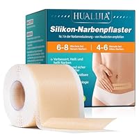 Silikon-Narbenpflaster für die Haut (4cm x 1.9m), Silicone Scar Tape – hautverträglich, atmungsaktiv & wasserfest