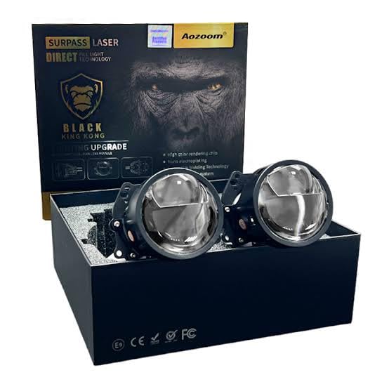 Image of Aozoom King Kong Laser Projector Bi-LED Headlight Lens | Natural White | IP65 Waterproof Car Headlamp Upgrade