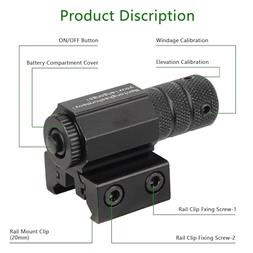 Hawkoptic Red Laser Sight, Laser Scope Red Beam With 20Mm Picatinny Mount For Pistol Or Rifle thumb #2